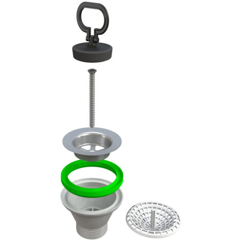 PILETTA GATTINARA IN PVC PER SIFONE LAVELLO PILOZZA IN PORCELLANA 1"1/4