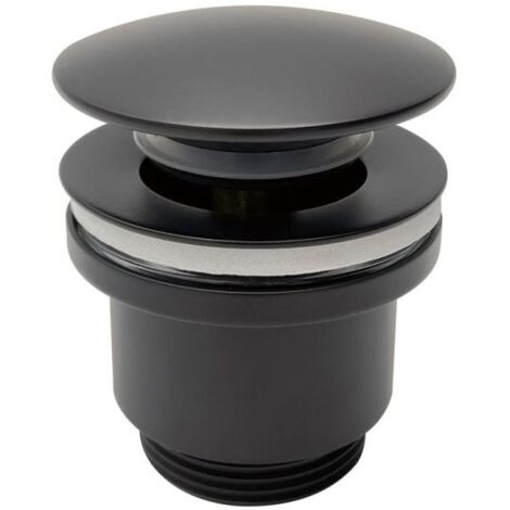 Piletta Idroblok Tonda Nera 1"1/4 Clic-Clac Hl C/ Vite Nero Opaco - 0202440820
