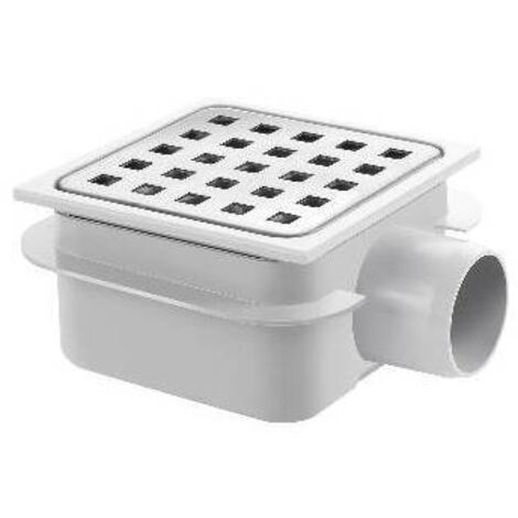 PILETTA IN ABS CON GRIGLIA IN ACCIAIO INOX 150 x 150 x H. 80/99