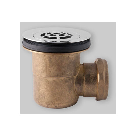 Piletta In Ottone Cromo Per Piatto Doccia Con Foro Ø 60 Ø 80 X 1" 1/2