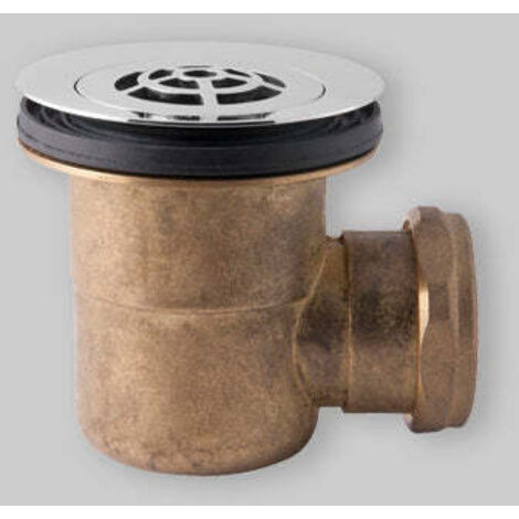 Piletta In Ottone Cromo Per Piatto Doccia Con Foro Ø 60 Ø 80 X 1" 1/2