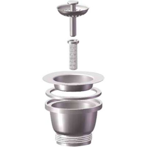 PILETTA MINIBASKET LAVELLO INOX - PP/INOX 1"1/2F + TAPPO GRIGLIA BASKET - 2 pezzi