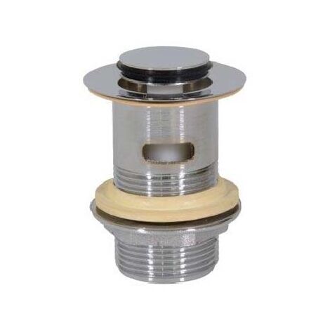 Piletta ottone per lavabo click-clack con troppo pieno 1"1/4