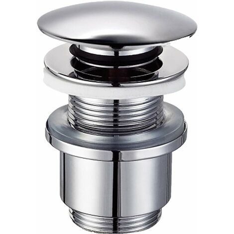 Piletta per lavabo - Bidet click-clack colore cromo senza troppo pieno Tecom PTBST Cromo
