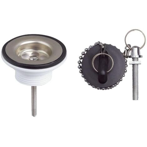 Piletta per lavabo da 5/4" con tappo e catenella