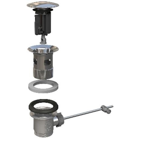 PILETTA PER LAVABO E BIDET KINOKO 63- Tappo Inox D. 63 mm- BONOM- pezzi 1