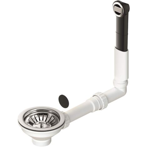 LB PLAST Piletta per lavelli cucina completa di troppopieno tondo L.B. Plast DS577-CL Cromo