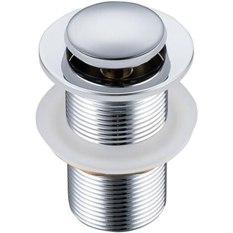 Piletta per lavello con troppopieno, Piletta universale con valvola di non ritorno per lavabo, Piletta per lavello con troppopieno (senza foro)