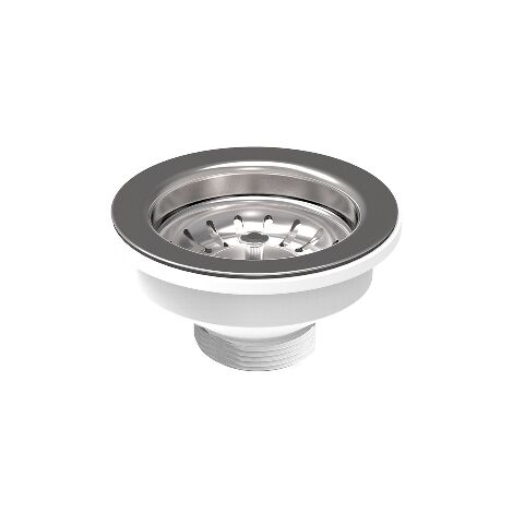 Piletta per lavello cucina  "brennero lux" con troppopieno rett. s/grigli