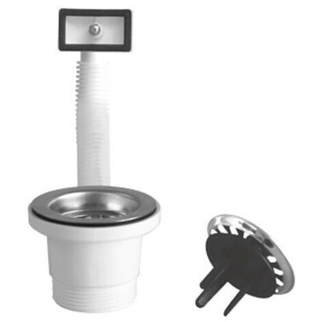 Piletta per lavello inox 1"1/2 con troppo pieno – Polipropilene
