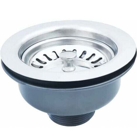 Piletta per lavello senza troppopieno, cestello in acciaio inox, ø 114 mm 1½", acciaio inox + ABS, Bo