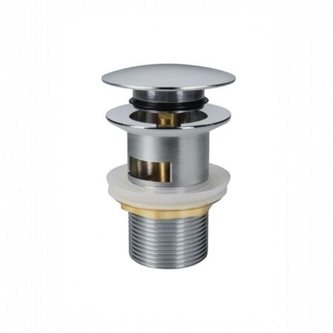 Piletta scarico click clack universale 1/4'' Argento tappo lavabo lavello 59601