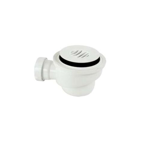 PILETTA SIFONATA PER PIATTO DOCCIA CON PIATTELLO GRIGLIATO BIANCO 11/2 foro piatto doccia ø mm.50