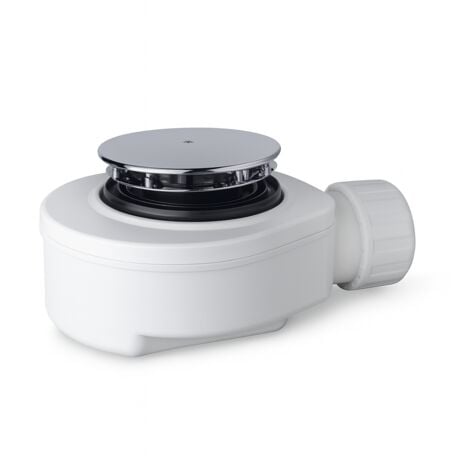 Piletta sifonata ribassata per piatto doccia foro Ø 60 mm con griglia abs cromata h70 bampi si691646