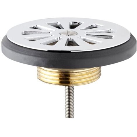 Piletta universale a griglia in ottone cromato ø65 - sottoparte ottone 1"1/4 - vite L. 60 --55.1605