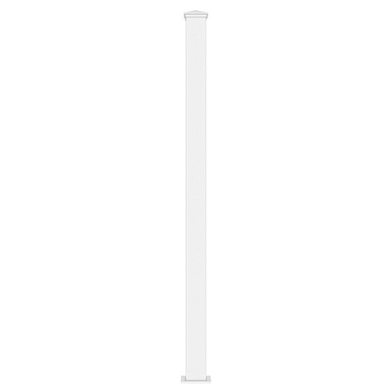 Pilier pour portail en aluminium - L15 cm x H190 cm - blanc - nereto