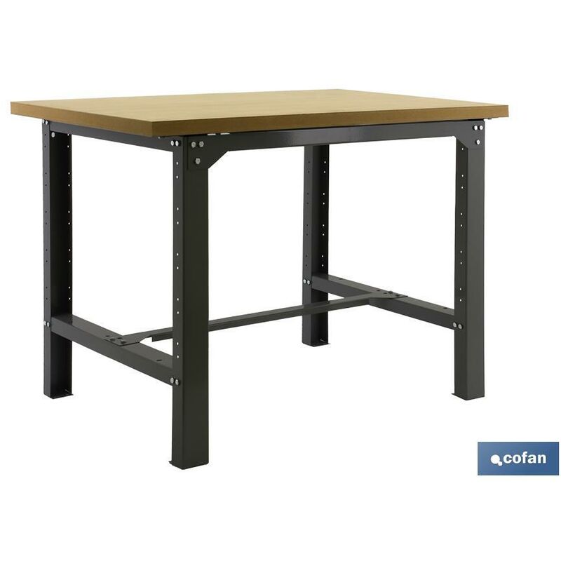 Cofan - Table de travail en acier Résistante et polyvalent Couleur anthracite Disponible en plusieurs dimensions