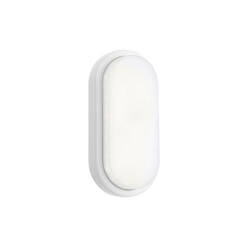 Saxby Pillo - Integrated LED Outdoor Medium Wall Light Matt White Textured, Opal IP54