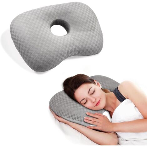Pillow with Ear Hole – Ergonomic Pillow for Side Sleepers, Reduces Pressure on Ear and Helps Relieve Inflammation