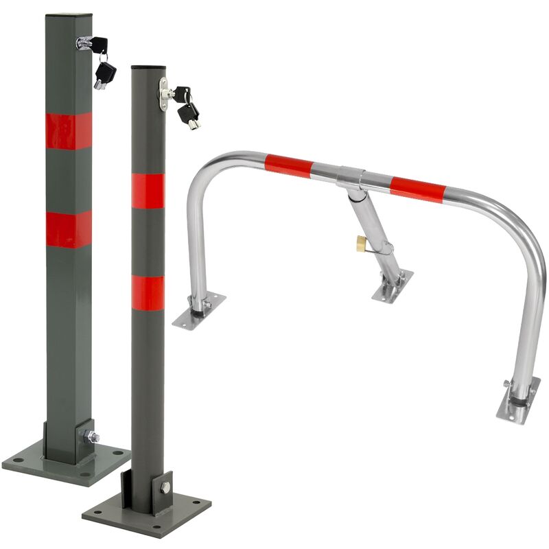 

Pilonas de acero plegables cerradura de seguridad redondo / cuadrado 3 llaves