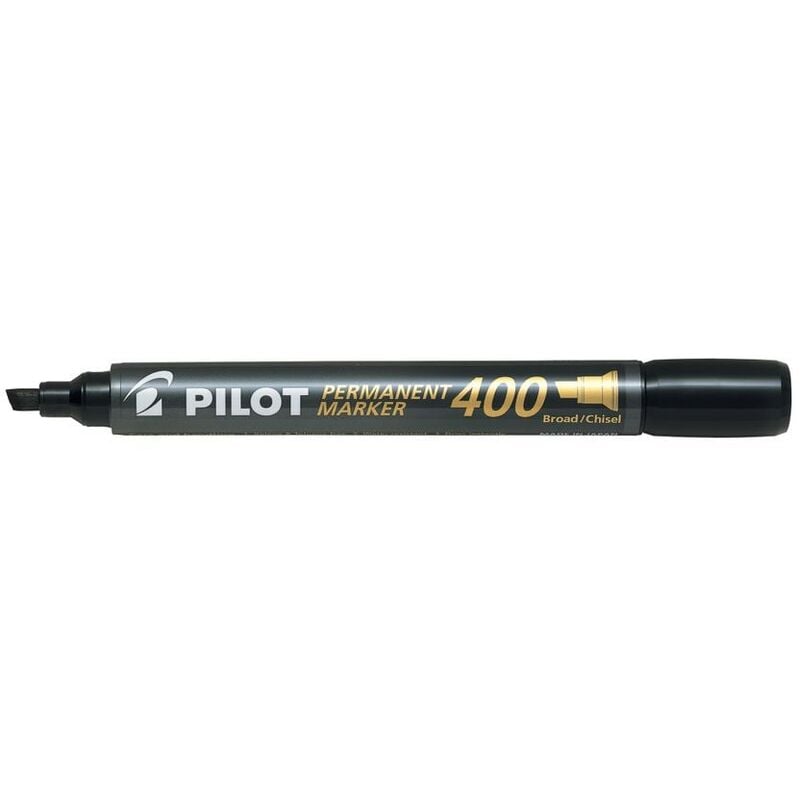 Pilot Pilot 400 Permanent Marker Chisel Tip 4Mm Line Black (Pack 15 Plus 5 Free)