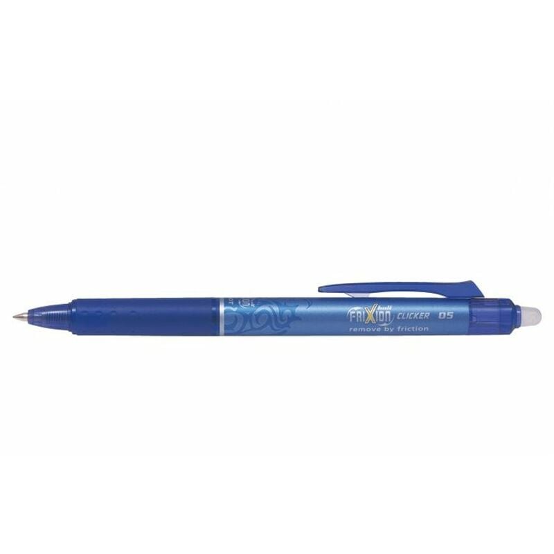 Pilot FiXion Clicke Easable Retactable Gel Rolleball Pen 0.5mm Tip - Blue - Pilot Frixion