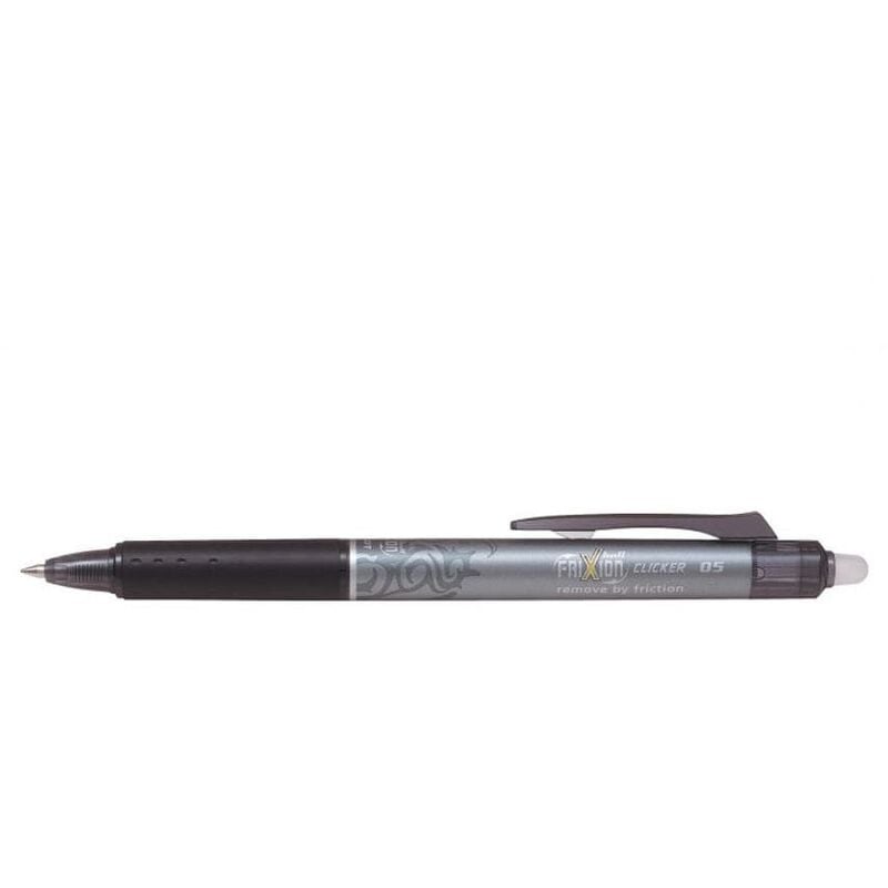 Pilot FiXion Clicke Easable Retactable Gel Rolleball Pen 0.5mm Tip - Black - Pilot Frixion