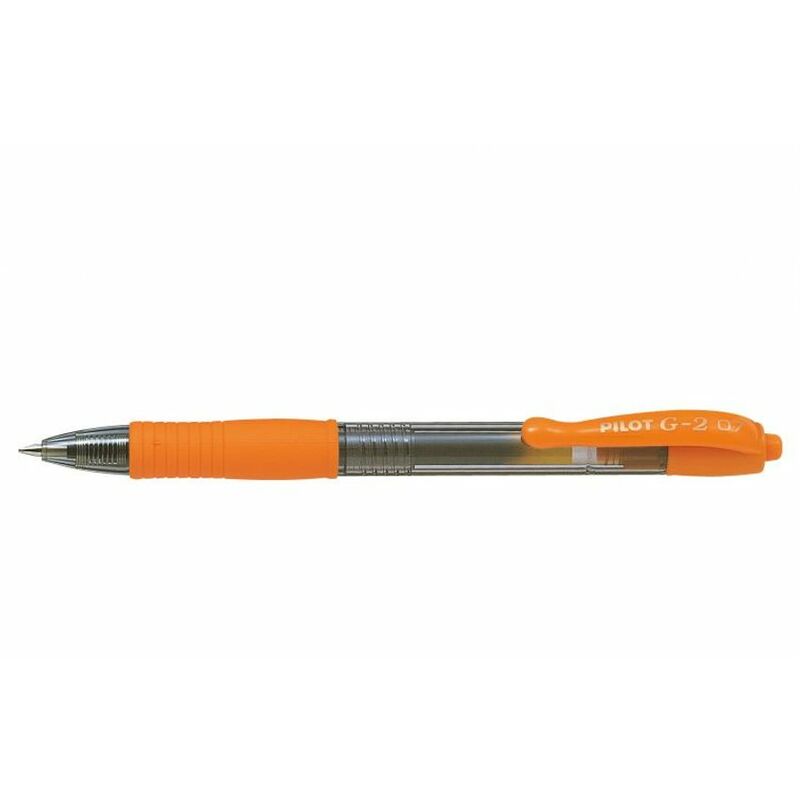 G-207 Retractable Gel Rollerball Pen 0.7mm Tip 0.39mm Line Orange (p - Other Colours - Pilot