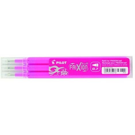 Pilot Refill for Frixion Ball/Clicker 0.7MM Pink PK3