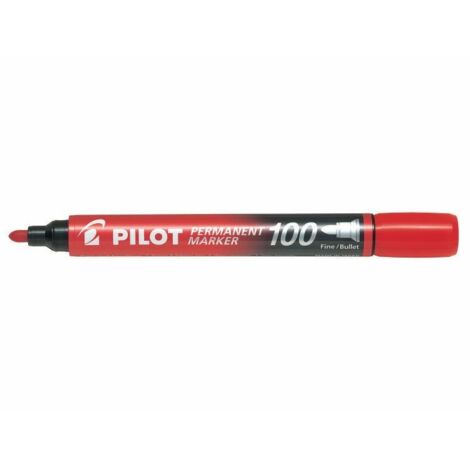 Pilot SCA-100-R marqueur indélébile Pointe ogive Rouge