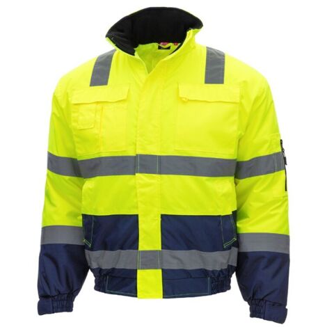 Pilotenjacke 7143 Motion Tex Viz neongelb / marineblau Gr. L