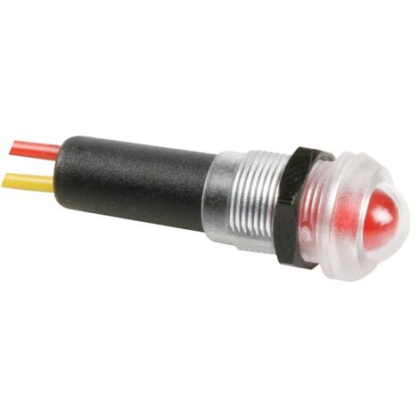 PILOTO LED RESISTENTE AL AGUA 12V ROJO - CAJA NEGRA