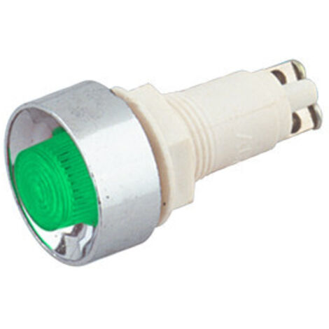 Piloto Neon 230V Color Verde Para Panel Con Rosca
