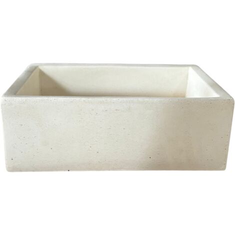 Pilozza lavabo rettangolare cemento calcestruzzo 45 x 35 x h.16 cm serie ostuni