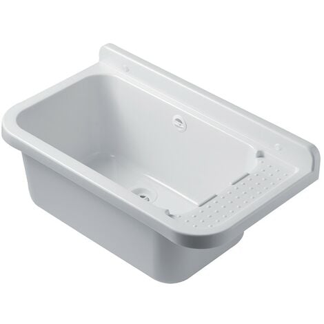 Pilozzo da esterno sospeso 60x34 cm in resina bianca con portasapone