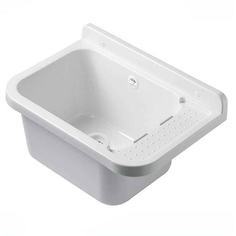 Pilozzo Da Esterno Sospeso 50x34 Cm In Resina Bianca Con Portasapone