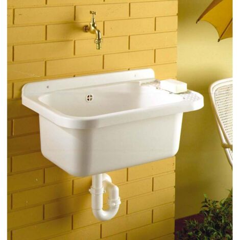 Pilozzo da parete in resina bianco cm 60 x 40 Handyfaidate