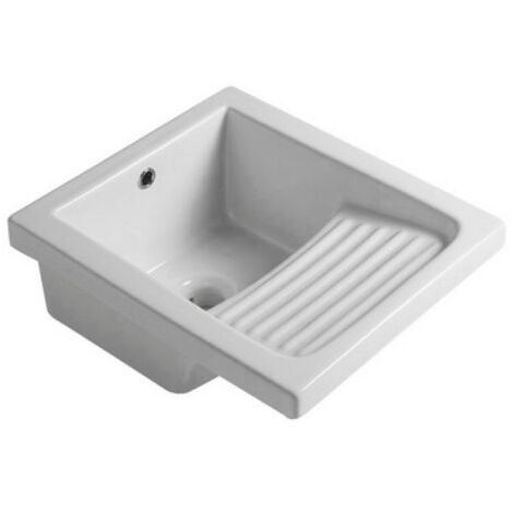 PILOZZO IN CERAMICA 45X51 CON STRIZZATOIO L. cm. 45 x P. cm. 51