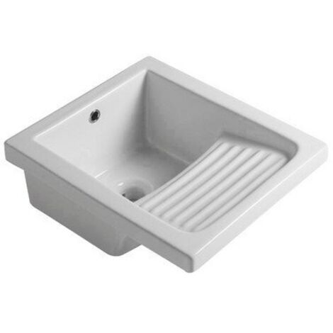 Pilozzo in ceramica 45x51 con strizzatoio l. cm. 45 x p. cm. 51