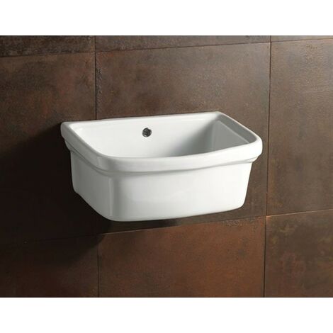 Lavatoio Iseo cm. 61x51 bianco lucido di Ceramica Alice 300314