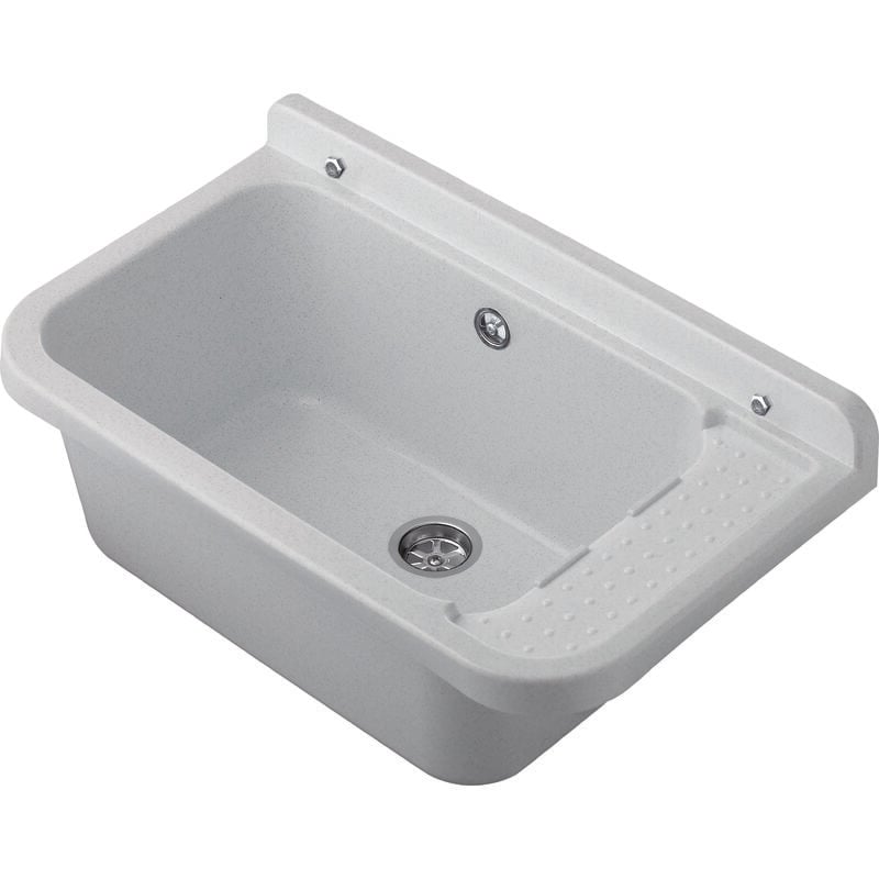 Pilozzo mural 60 en pp avec grille - Couleur : marbre blanc