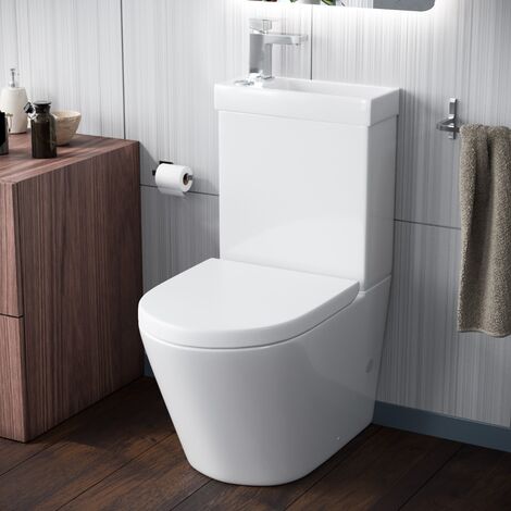 Pilton 2 in 1 Close Coupled Pan, Cistern, Seat & Aldo Basin Mixer Tap