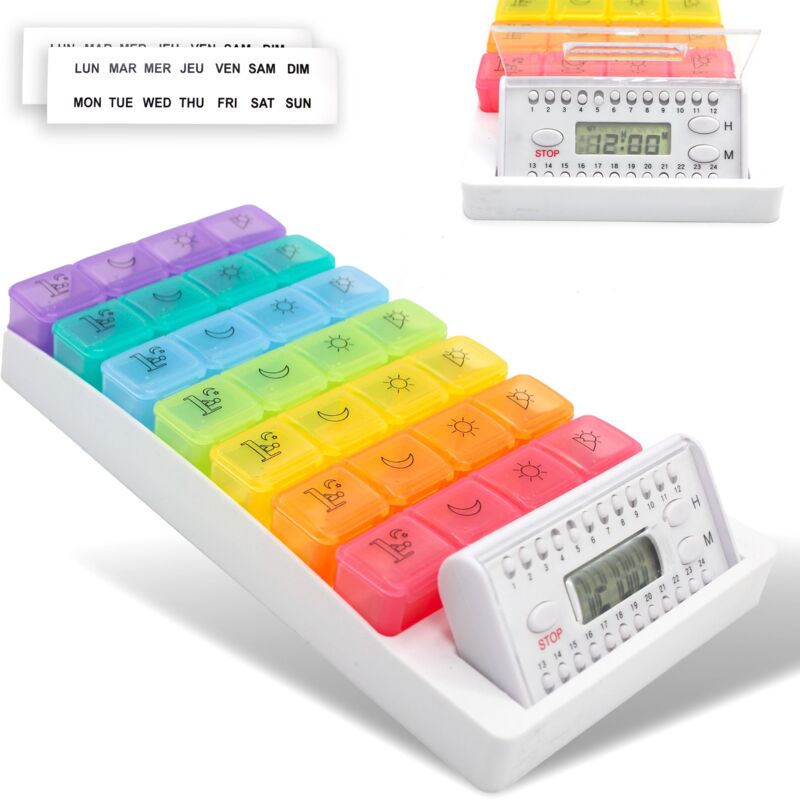 Pilulier fishtec Semainier + Alarme inclus