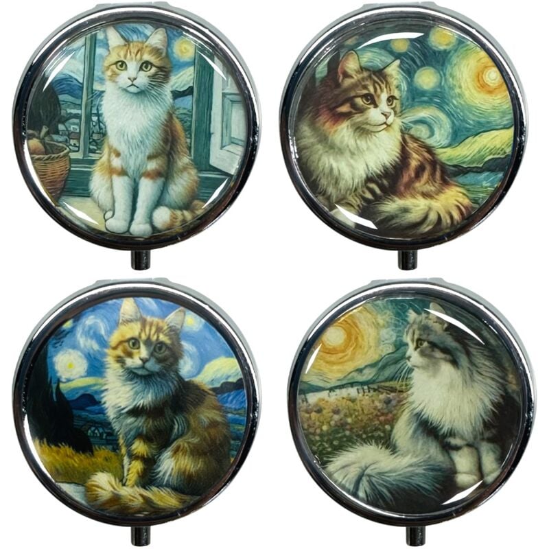 Signes Grimalt - Boîte à pilules multicolore pour chat, organisateur de médicaments, complément idéal pour les animaux de compagnie, accessoire