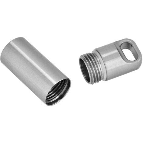 Pilulier de voyage étanche en inox pour comprimés, parfait randonnée et camping (Grand format)