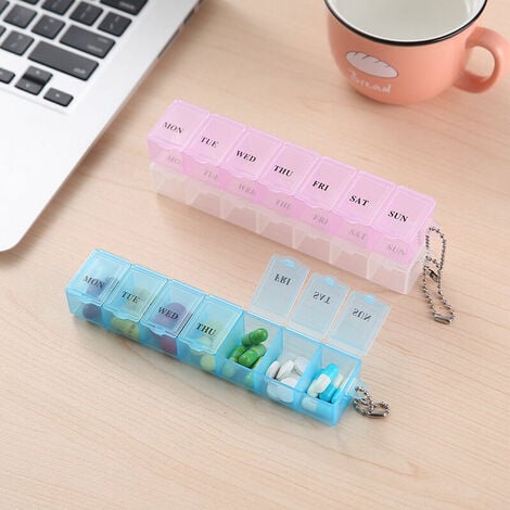 Pilulier Semainier 7 Jours, Boite Medicaments, Pilulier Semainier Français, Pilulier Journalier Semaine, Organiseur Pilule, Pilulier Hebdomadaire, Organisateur Pilule Voyage (blanc transparent3pcs)
