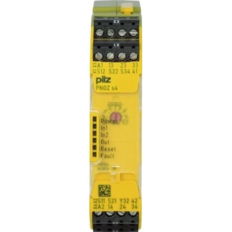 PILZ NOT-AUS-SCHALTGERÄT 24VDC 3 N/O 1 N/C PNOZ S4 #750104