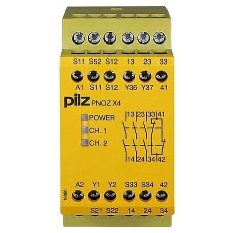PILZ NOT-AUS-SCHALTGERÄT 24VDC 3N/O 1N/C PNOZ X4 774730