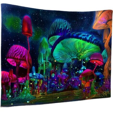 Pilz-Wandteppich, psychedelischer Hippie-Wandbehang