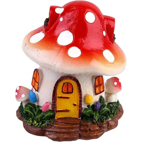 Pilzhaus aus Kunstharz, Feenhaus, Mini-Pilz